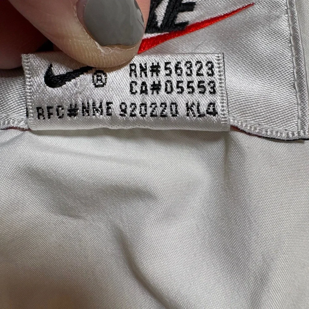 Nike VINTAGE 90s Windbreaker Jacket White‎ Black Athletic Retro Mens XL